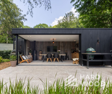 Закрытая беседка с барбекю и остеклением №6 - фото 1343